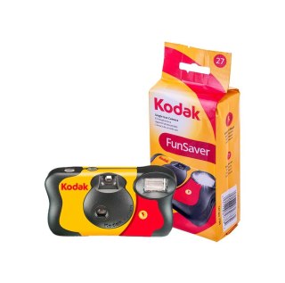 Kodak Aparat Jednorazowy Fun Saver, Aparat Cyfrowy, ISO 400, 27 zdjęć + FLASH z filmem kolorowym i lampą błyskową.