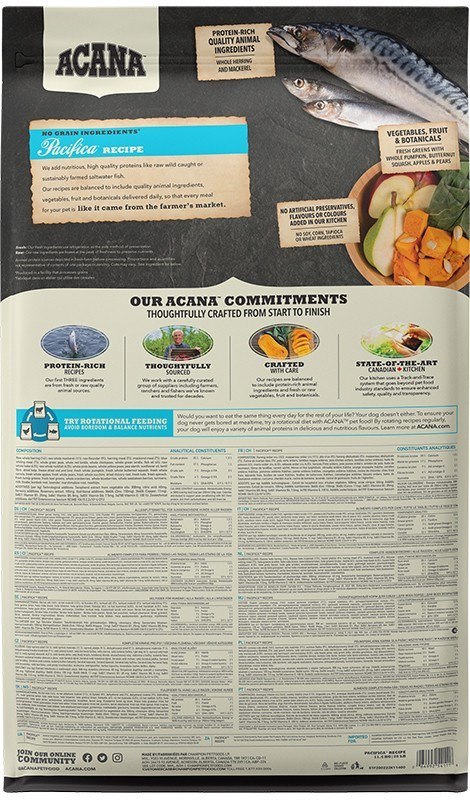 ACANA Highest Protein Pacifica Dog - sucha karma dla psa - 6 kg (WYPRZEDAŻ)