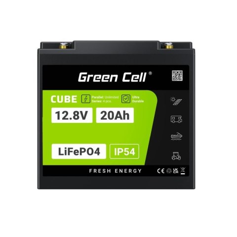 GREEN CELL AKUMULATOR LIFEPO4 CUBE 20AH 12V/12.8V 256WH LFPGC12V20AH