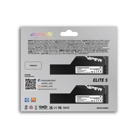 Patriot Viper Elite 5 Ultra DDR5 2x48GB 6400MHz CL32 Black (WYPRZEDAŻ)