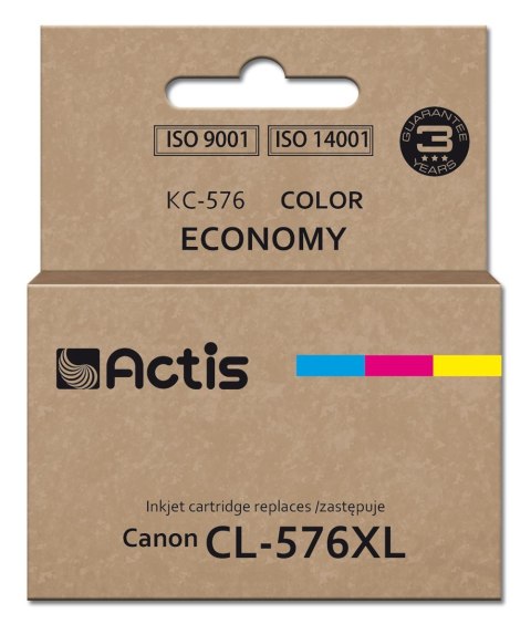 Actis KC-576 Tusz (zamiennik Canon CL-576XL; Supreme; 15 ml; kolor: niebieski, żółty, czerwony.