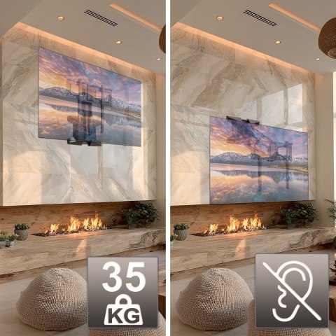 MACLEAN UCHWYT DO TV ELEKTRYCZNY NAD KOMINEK 37"-70" 35KG Z PILOTEM MC-891