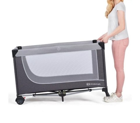 Kinderkraft Łóżeczko turystyczne LEODY grey (WYPRZEDAŻ)