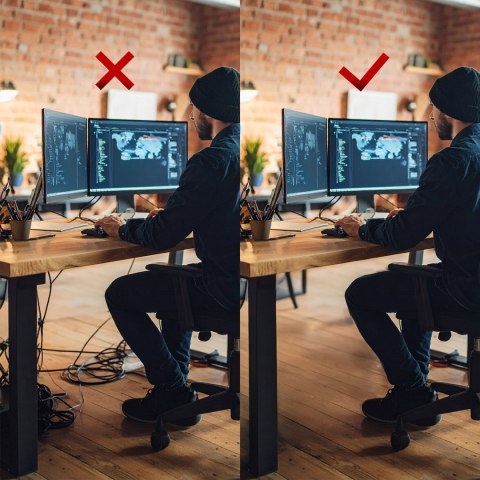 MACLEAN KOMPAKTOWY ORGANIZER PODBIURKOWY NA KABLE, MAX. OBCIĄŻENIE 5KG, BIAŁY, MC-107 W