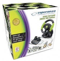 Kierownica Esperanza EG104 (PC, Xbox 360; kolor czarno-zielony) (WYPRZEDAŻ)