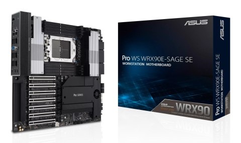 ASUS PRO WS WRX90E-SAGE SE AMD WRX90 Threadripper PRO, 2 x Intel X7100-AT2 dual 10Gb + 1x RTL8211F 1Gb/ USB 3.2 Gen2 x6, 7 x PCI