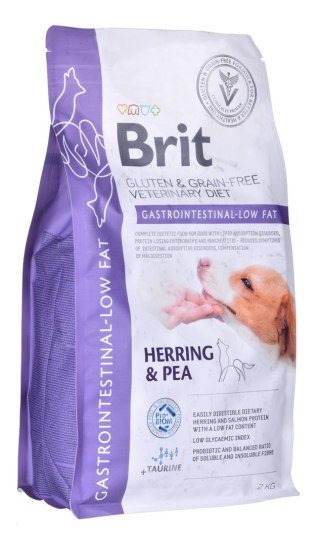 BRIT Grain Free Vet Diets Dog Gastrointestinal Low Fat Śledź & Groszek - sucha karma dla psa - 2 kg (WYPRZEDAŻ)