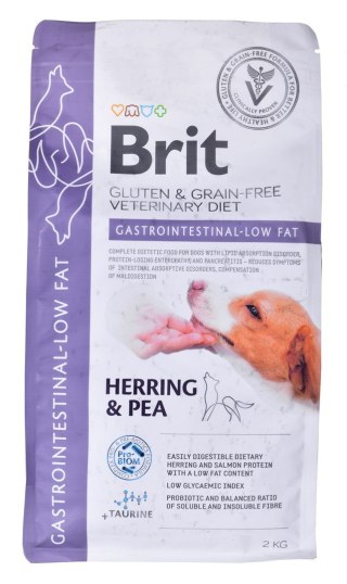 BRIT Grain Free Vet Diets Dog Gastrointestinal Low Fat Śledź & Groszek - sucha karma dla psa - 2 kg (WYPRZEDAŻ)
