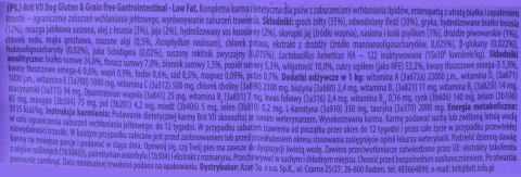 BRIT Grain Free Vet Diets Dog Gastrointestinal Low Fat Śledź & Groszek - sucha karma dla psa - 2 kg (WYPRZEDAŻ)