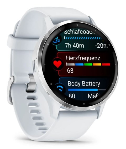 Zegarek sportowy Garmin Venu 3 AMOLED 45mm Biały (WYPRZEDAŻ)